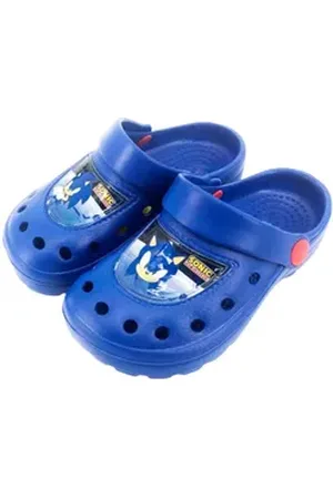 Sonic The Hedgehog Kinder Jungen Clogs Sandalen Badeschuhe Clog Gr. 22 bis 32 blau 24 EU