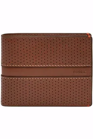Fossil Geldbörse Coin Pocket Bifold, aus echtem Leder braun