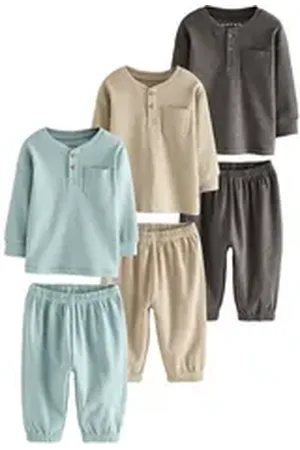 Next Pyjama Oversized Fit Schlafanzüge, 3er Pack (6 tlg) grau 98-104 (3-4 J.)