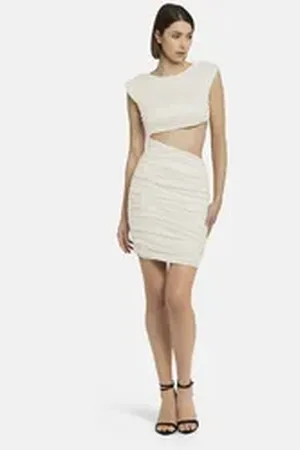 Nicowa Cocktailkleid ADOWIA (1-tlg) mit Schulterpolstern weiß 36