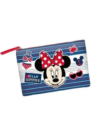 KARACTERMANIA Kosmetiktasche Disney Minnie Maus Kulturbeutel Kulturtasche Waschtasche Strandtasche blau