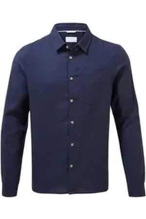 Craghoppers Langarmshirt - Lagarto LS Shirt Herren Hemd Leinen Outdoorhemd, navy XXL