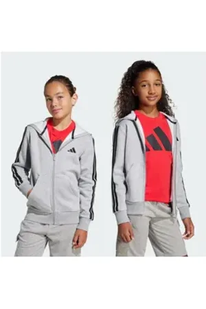 adidas Sportswear Hoodie ESSENTIALS KIDS KAPUZENJACKE grau 176