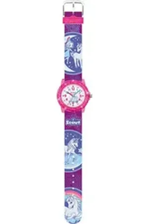 Scout Quarzuhr Crystal 280305040, Armbanduhr, Kinderuhr, Geschenkidee, Schulanfang, Mädchen, Einhorn bunt