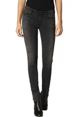 Diesel Sweatjeans Skinzee-NE 0684N Damen Jeans Hose Joggjeans Sweat grau