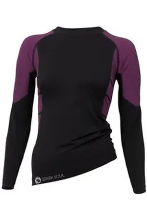 STARK SOUL ® Funktionsshirt Funktionsshirt Long Sleeve, Damen, Langarm lila|schwarz L/XL