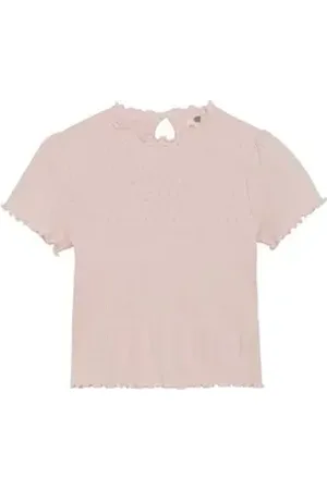 EN FANT Rundhalsshirt ENT-shirt SS Pointelle niedliches Shirt rosa 92