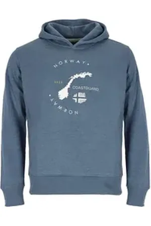 Coastguard Kapuzenpullover Herren Sweathoody mit Frontprint Norway und seitlichen Taschen blau XL