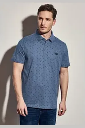 Street one MEN Poloshirt aus reiner Baumwolle blau L (42)