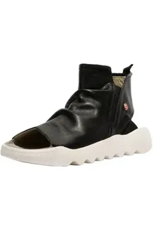 softinos Sandalen Leder Schaftsandalette schwarz 39 EU