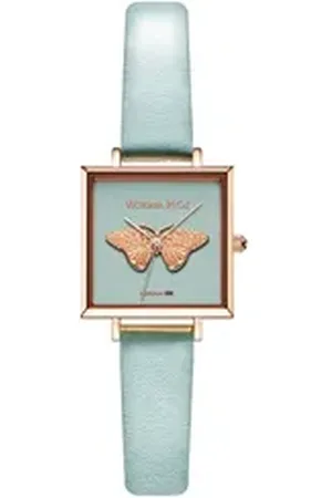 VICTORIA HYDE Quarzuhr Maida Vale Butterfly Edged Damen Bas Lederarmband, (1-tlg., Kein Set) rosa