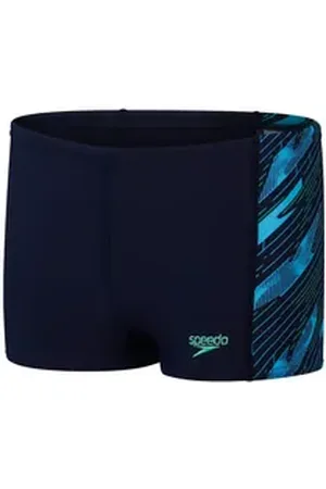 Speedo Badehose Boys HyperBoom Panel Aquashort TRUE NAVY / HARLEQUIN GRE 164