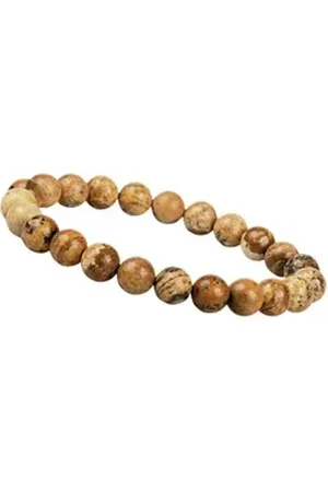 GOOD.designs Perlenarmband (1-tlg), aus hochwertigen Natursteinen beige