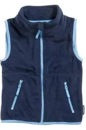 Playshoes Fleeceweste Fleece-Weste farbig abgesetzt blau 128 - ca. 8 Jahre