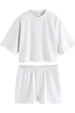 Next Pyjama Kurzer strukturierter Pyjama (2 tlg) grau L