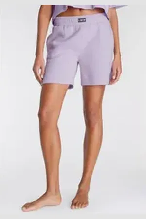Lascana Sweathose mit geripptem Hosenbund, Loungewear, Loungeanzug lila 32/34
