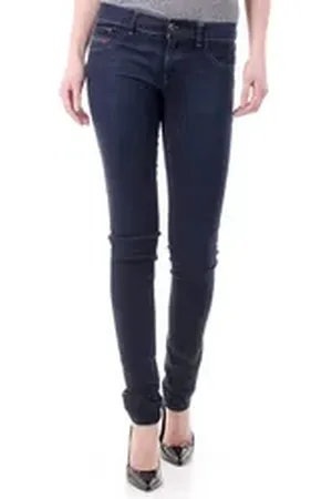 Diesel Jeansjeggings Livier 0860N Damen Jeans Hose Slim Jeggings blau W31