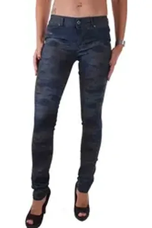 Diesel Jeansjeggings Livier 0847C Damen Jeans Hose Slim Jeggings blau