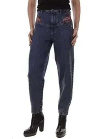 Diesel Slim-fit-Jeans DE-Jim Damen Jeans Hose Slim Carrot blau