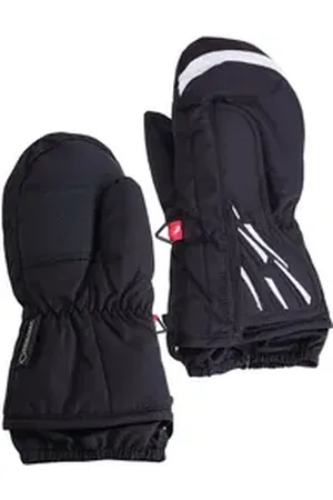 Zanier Fäustlinge Kids Gore-Tex Skihandschuhe wasserdicht, winddicht und atmungsaktiv schwarz