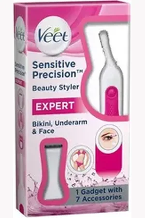 Veet Körper- und Bikinitrimmer (Augenbrauen, Bikini, Achselhöhlen, Ausbesserungen), für Damen, für empfindliche Haut rosa