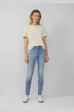 QS by s.Oliver 5-Pocket-Jeans Jeans Izabell / Skinny Fit / Mid Rise / Skinny Leg blau 44/32