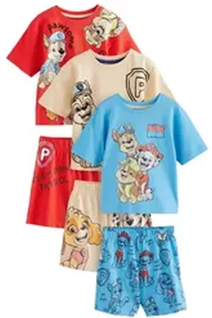 Next Pyjama Paw Patrol kurze Baumwoll-Schlafanzüge, 3er-Pack (6 tlg) rot 86-92 (1,5-2 J.)