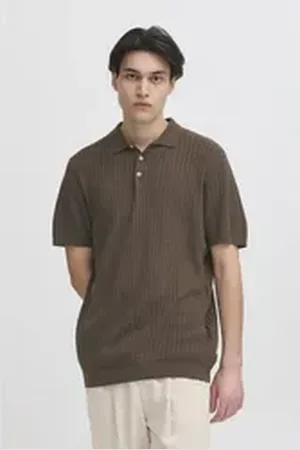Casual Friday Poloshirt sommerliches Poloshirt mit Struktur grau L