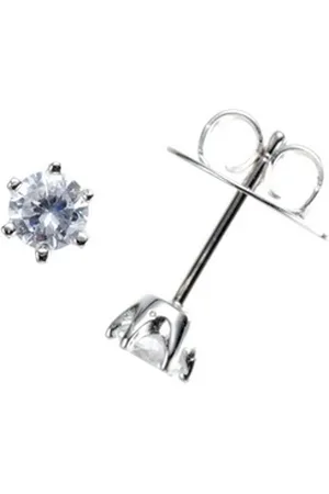 Giorgio Martello Paar Ohrstecker mit Zirkonia, Silber 925 silberfarben ca. Ø 6mm