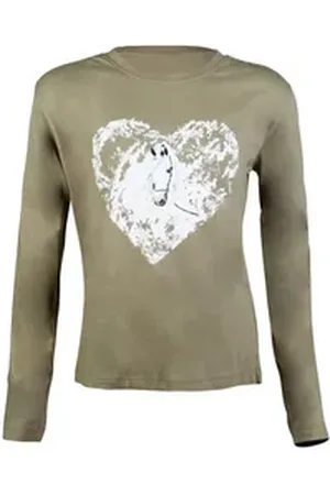 Hkm Langarmshirt Langarmshirt -Horse Spirit- grau|grün 158/164