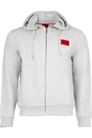 HUGO BOSS Sweatshirt Herren Sweatjacke Baumwolle Daple212 weiß 2XL