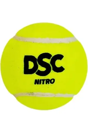DSC Tennisball Nitro Tennis Cricket Ball Geeignet für Trainingsspiel (Inhalt des Kartons: Cricket-Bälle, bieten ein realistisches Gefühl und verbesserte Spielbarkeit), Training, Hartplatz, Rasen gelb Standard