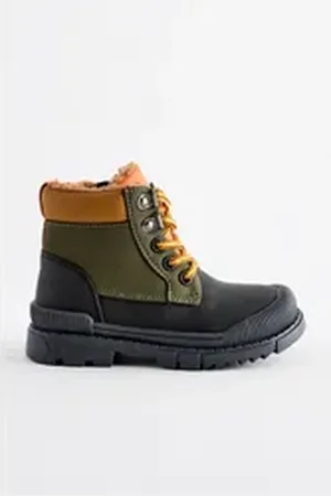 Next Stiefel mit Zehenkappe und Spitzendetail Schnürstiefelette (1-tlg) grün 25,5 EU