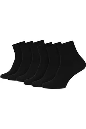 Black Snake Socken Diabetiker Kurzschaft Strümpfe ohne Gummibund aus Baumwolle 6 Paar - venenfreundlich, mit handgekettelter Spitze schwarz 35/38