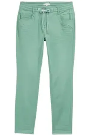 TOM TAILOR Jerseyhose Tapered-Fit Hose - Tapered Fit grün 40/28