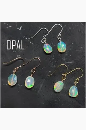 Golden Paar Ohrhaken Äthiopische Welo Opal Ohrring, Zart elegant Ohrhaken, Geschenk für Sie goldfarben|rosa