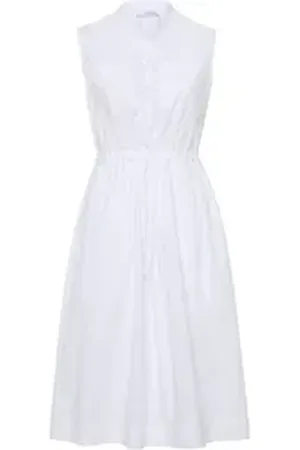 Rossana Diva Midikleid Midikleid mit Tunnelzug weiß 46