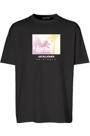 JACK & JONES Kurzarmshirt JORVARENNA PHOTO TEE SS CN FST JNR schwarz 140