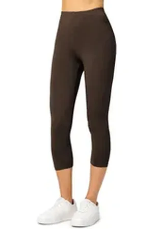 Merry Style Leggings Damen Caprihose 3/4 Hose MS10-144 (1-tlg) aus Viskose braun XL