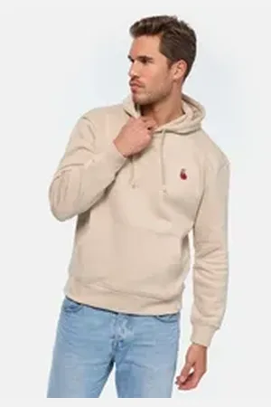 Mikon Kapuzensweatshirt im zeitlosen Design beige XXL