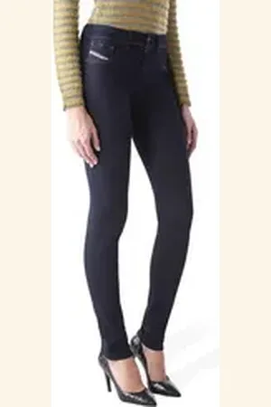 Diesel Jeansjeggings Livier 0881B Stretch Damen Jeans Hose Slim Jeggings blau