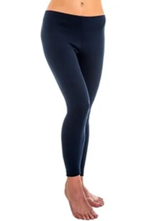 Hermko Leggings 1720 Damen Legging aus 100% Bio-Baumwolle blau 32/34 (XS)
