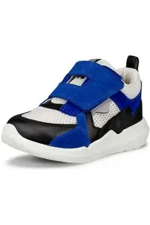 Ecco Biom Lauflernschuh, Babyschuh, Klettschuh, Halbschuh, Sneaker mit Klettverschluss blau|schwarz|weiß 22 EU