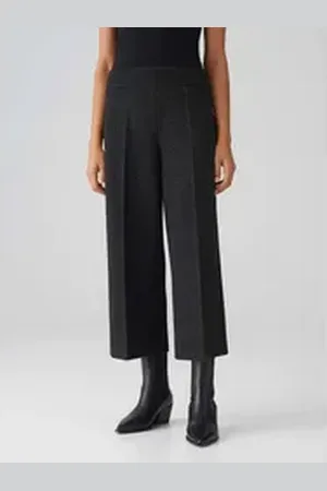 Opus Bügelfaltenhose Misha (1-tlg) Falten schwarz 38