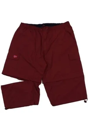 ABRAXAS Zip-off-Hose Zipp-Off-Bermuda in Übergröße, bordeaux rot 6XL