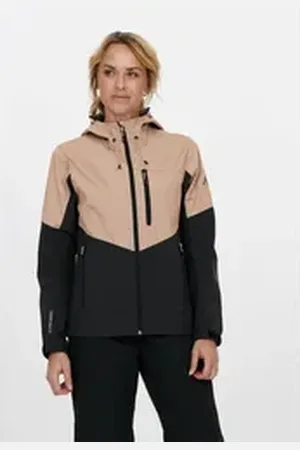 Whistler Softshelljacke Rosea aus wind- und wasserdichtem Funktionsmaterial beige|schwarz 40