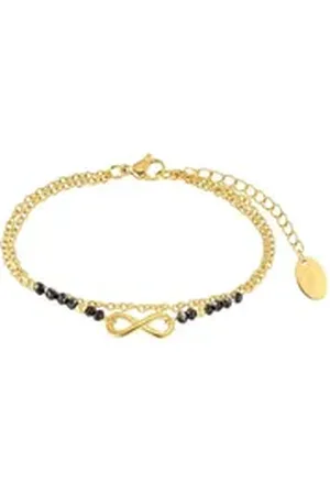 QS by s.Oliver Edelstahlarmband Armband Damen IP gold gelb|goldfarben