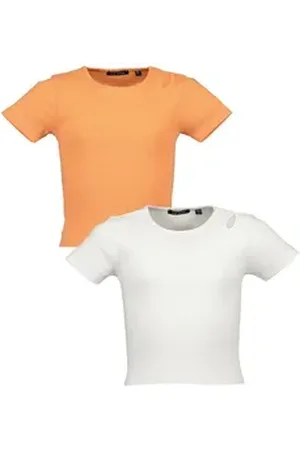 Blue Seven T-Shirt Teenager Mädchen T-Shirts 2er Pack Rundhalsausschnitt (2-tlg) bunt 176