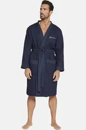 BABISTA Bademantel SEBASTIO, Baumwolle, mit Waffelstruktur blau 3XL (64/66)