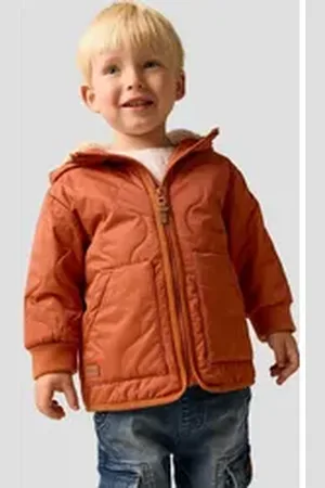 Next Steppjacke Wasserabweisender Steppmantel mit Fleecefutter (1-St) braun 104-110 (4-5 J.)